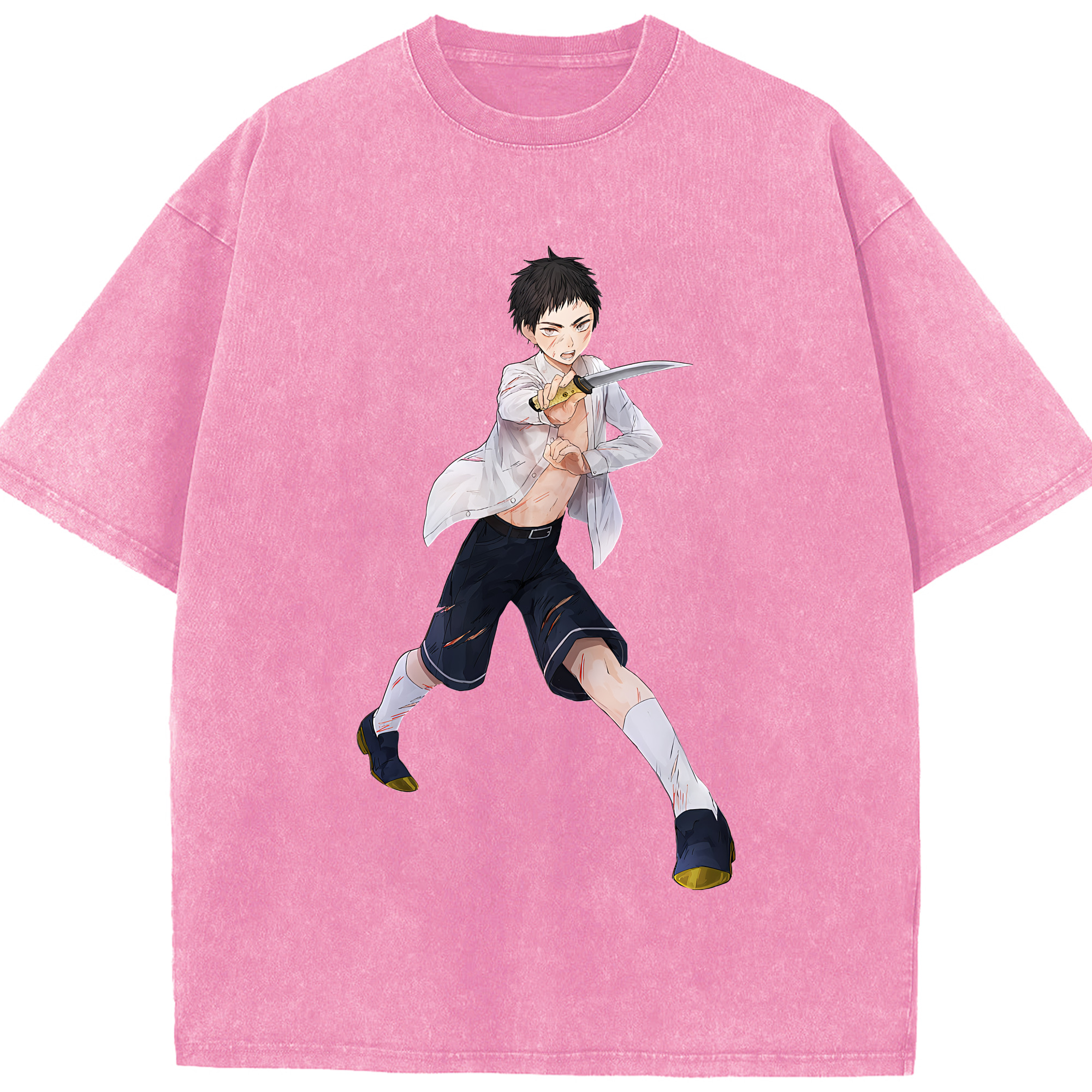 （画像用） 刀剣乱舞 Touken Ranbu 綿100% ヴィンテージ風 半袖Tシャツ（フロントプリント）